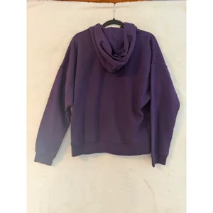 Adidas Hoodie Womens Large Purple Graphic Logo Pullover Fleece Sweatshirt L thumbnail 7