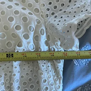 Boden White Eyelet Cotton Lace‎ Short Sleeve Fit Flare Dress WH541 Womens US 4R thumbnail 6
