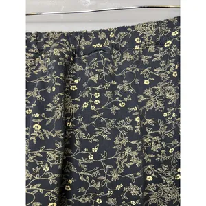 Handmade Black Floral Print Maxi Skirt Womens Med/Lrg Elastic Waist Long Boho thumbnail 2