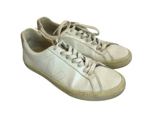 Veja White Sneakers Tennis Shoes Lace Up Casual Brazil Stitching Size 38 7 US thumbnail 4
