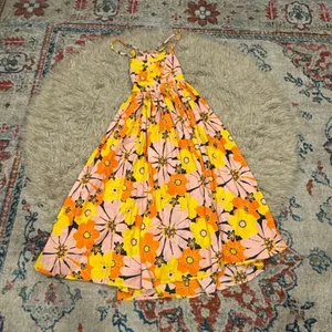 ASOS DESIGN strappy midi skater sundress in bold yellow floral size 0 thumbnail 3