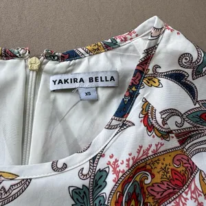 Yakira Bella Puff Sleeve Paisley Print Midi Dress thumbnail 5