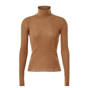 Tanya Taylor Camel Turtleneck Sweater XS Fitted Soft Merino Wool Designer $400 thumbnail 7