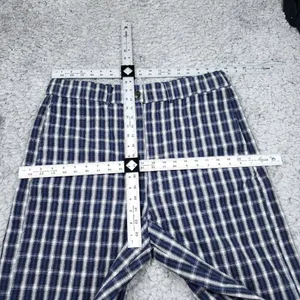 Urban Outfitters Playa Plaid Longline Shorts Size Large Blue White Relaxed Baggy thumbnail 7