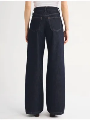 Abercrombie & Fitch Curve Love High Rise Wide Leg Trouser Jean size 27 Long thumbnail 4