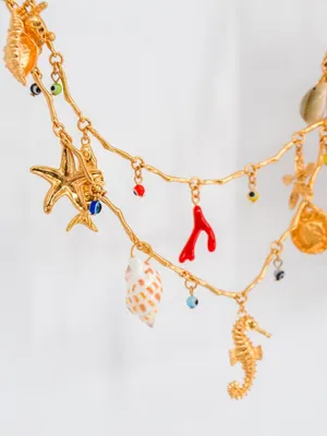 Zara Gold Tone Sea Charm Belt / Body Chain thumbnail 4