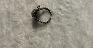 Western Germany Turquoise Colored Filigree Ring Blue thumbnail 4