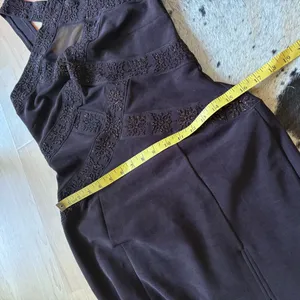 Vintage Cache Brown Dress Bronze Beading Mesh Cutouts Size 8 Formal‎ thumbnail 9