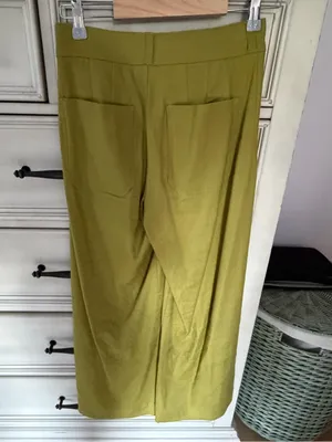 Anthropologie Ettie High-Rise Crop Wide-Leg Pants by Maeve: Linen Edition holly thumbnail 8