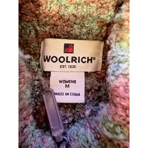 Woolrich Vest Women's Medium Green Wool Blend Zip Outdoor Fall Winter Layer‎ thumbnail 3