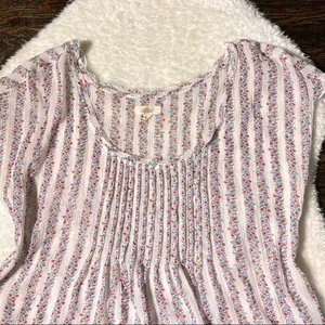 Aerie Floral Stripe Cap Sleeve Top thumbnail 2