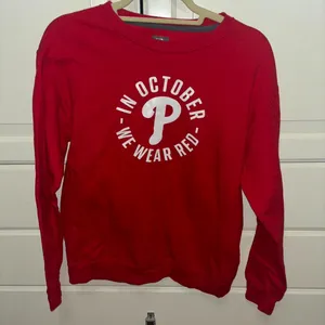 Philadelphia Phillies red October crewneck thumbnail 1