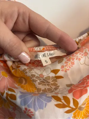 Anthropologie Abel the Label Orange Pink Floral Maxi Sun Dress thumbnail 7