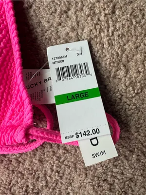 Lucky Brand Pink Bikini Large NWT thumbnail 4