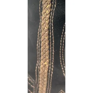 Mojo Moxy Black Suede Leather Mid Calf Tan Embroidered Decorative Panels Size 7W thumbnail 9