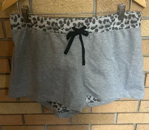 NWT Cosabella Grey Leopard Print Drawstring Pajama Lounge Shorts Size Large thumbnail 1