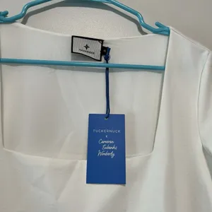 TUCKERNUCK x‎ Cameran Eubanks Wimberly NWT The Middleton Square Neck Dress White thumbnail 5