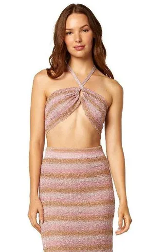 MISA Los Angeles Blanca Tie Halter Top thumbnail 1