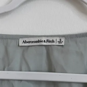 Abercrombie & Fitch Satin Tie-Up Blouse Size Small Green Blouse Top thumbnail 3