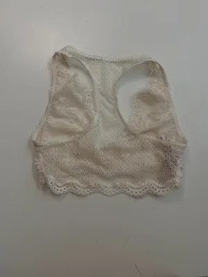 Victorias Secret Dream Angels Bralette Floral Lace Corset Unlined Ivory Cream thumbnail 4