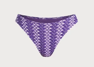 Berlook Purple Striped Crochet Bikini Top & Bottom thumbnail 7