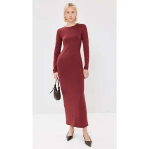 NWT Reformation‎ Tommie Knit Maxi Dress Chianti Sz Medium $198 thumbnail 7