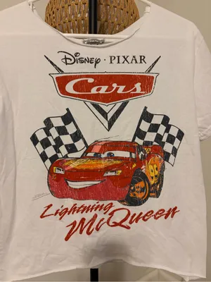 Disney Pixar Cars Lightning McQueen White Graphic Tee thumbnail 1