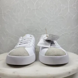 Adidas VL Court 3.0 Skate Sneakers Size 7 White Gold Leather Casual Everyday NEW thumbnail 2