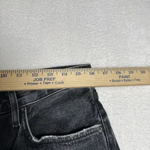 Agolde Womens Dame Jeans Size 29 Wide Leg Button Fly Ditch Black Cuffed thumbnail 9