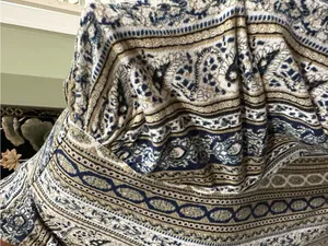 Free People “Donatella” Mock Turtleneck Paisley + Stripe Top – Size Medium thumbnail 9