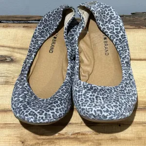*NEW* Lucky Brand Emmie Ballet‎ Flat leopard print boho leather Size 7.5 B100 thumbnail 4