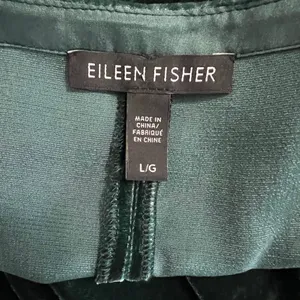 Eileen Fisher Emerald Green Silk Velvet Cocoon Dress L Oversized thumbnail 6