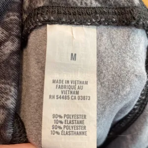 Aerie‎ Chill Play Move Patterned Leggings Printed Black and Gray Rope thumbnail 4