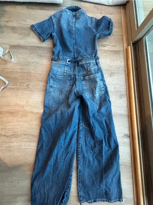 FREE PEOPLE Edison Wide Leg Denim Coverall Jumpsuit Size XS thumbnail 6