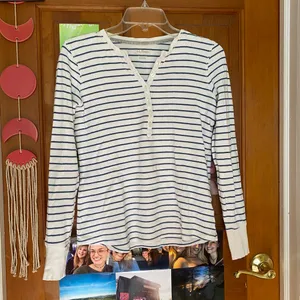 L.L. Bean Long Sleeve Striped Top thumbnail 1