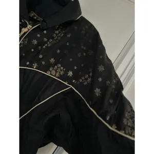 East West 80's Black & Gold Glitter Star Patterned Zip-Up Windbreaker Jacket thumbnail 10