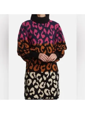 FARM Rio Mixed Leopard Sweater Dress thumbnail 2