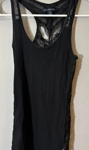 2000s American‎ Eagle Black Lace cami Racerback Tank Top thumbnail 1