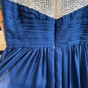 Aidan Mattox Crystal Chiffon Draped Evening Wedding Prom Homecoming Dress, 0 thumbnail 8