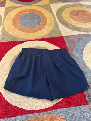 Navy Blue Workout Athletic Running Shorts Built in Underwear Women’s Size Large thumbnail 6