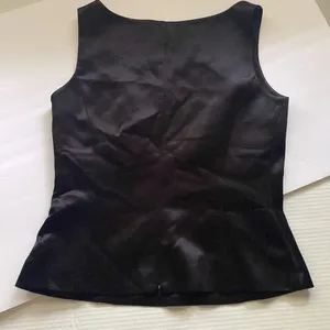 Vintage 90s Sioni Couture women’s silky black fitted sleeveless top, size 8 thumbnail 3