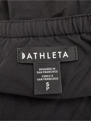 Athleta Black Spaghetti Strap Built In Bra Mini Dress Size Small LBD Classic thumbnail 3