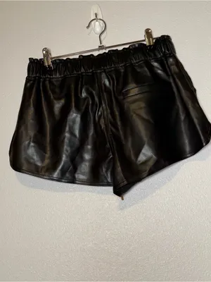 Forever 21 faux leather lace up shorts medium thumbnail 2