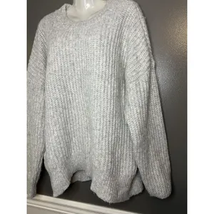 Sonoma Goods For Life Sweater Womens XL Gray Fuzzy Chunky Knit Pullover Cozy thumbnail 4
