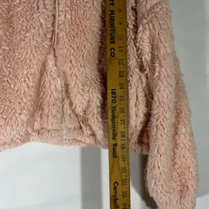 Bdg Urban Outfitters Teddy Faux Fur Crop‎ Hoodie Jacket M Pink Preowned thumbnail 12
