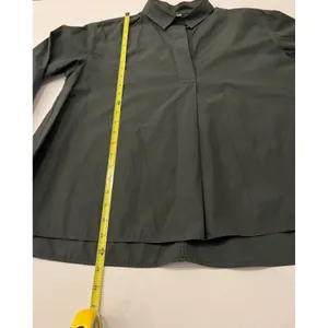 Uniqlo U Womens Olive Satin Cotton Shirt Jacket Small thumbnail 7