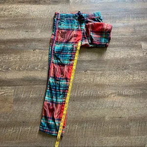 Aerie Pajama Pants Plaid Cotton Lounge Sleep Red Green Blue thumbnail 9