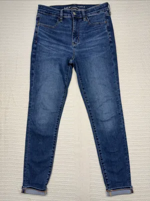 American Eagle Outfitters Womens High-Rise Next Level Stretch Blue Jeggings thumbnail 1
