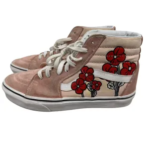 Vans‎ x Disney Sk8-Hi Mickey Minnie Mouse Pink Suede Floral Sneakers Womens 9 thumbnail 5