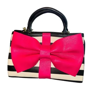 BETSEY JOHNSON Curtsy Stripe Structured Satchel BM19315 New with Tag MSRP $118 thumbnail 1